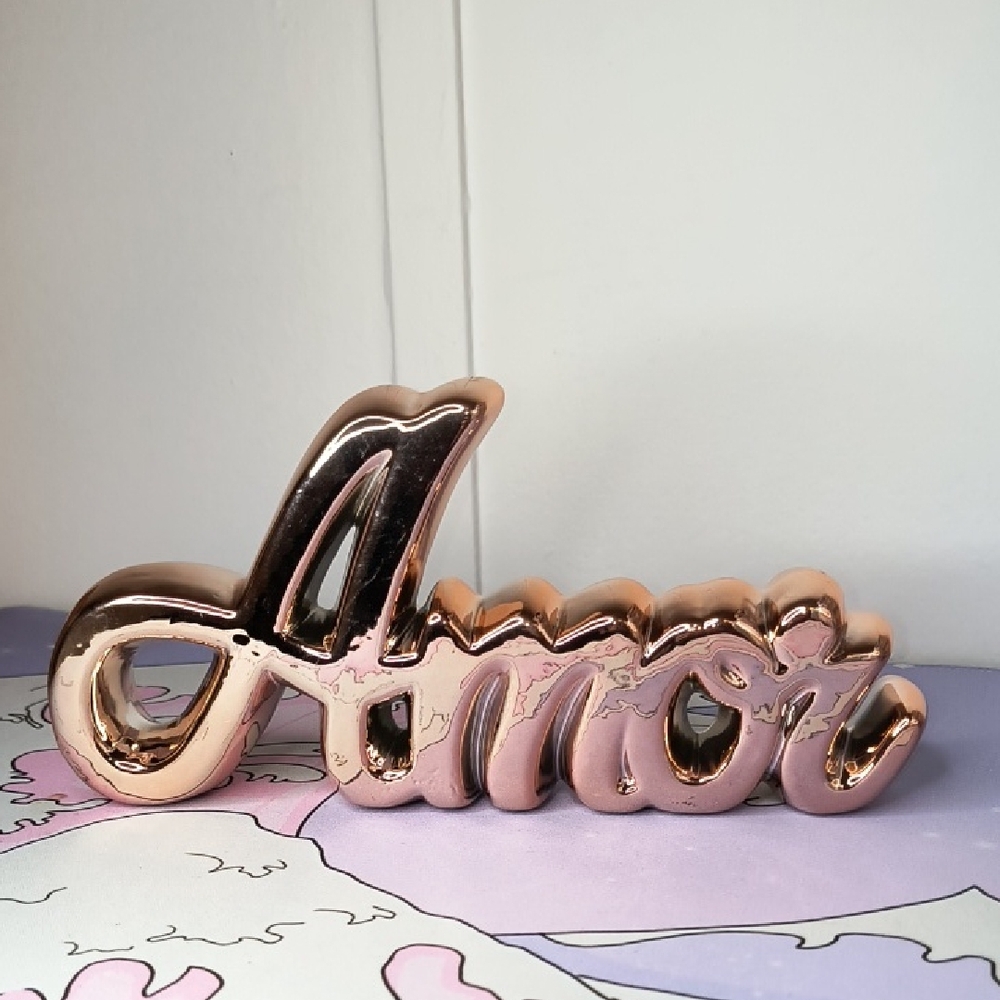 Rose Gold Amor Decorative Sign